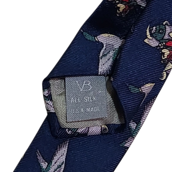 Vintage Mickey Mouse Aviation & Mallard Ducks Silk Tie - Made In USA - Picture 8 of 8
